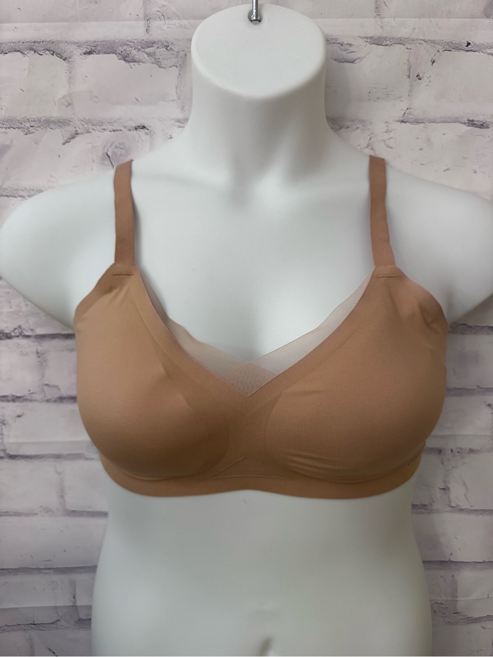 Honeylove Cross‎ Over Bra Large 38B/C Wire Free Comfort Convertible Beige
